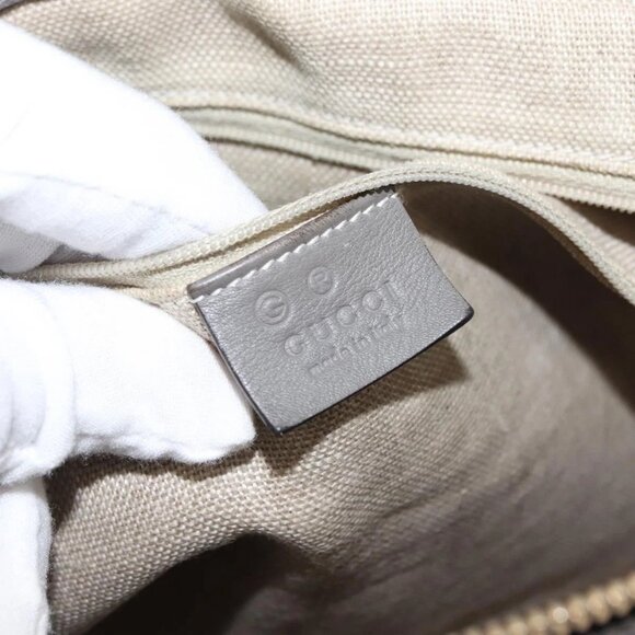 GUCCI Micro GG Guccissima Bag Leather Outlet Light gray 449656 Auth 146581 - Picture 11 of 16